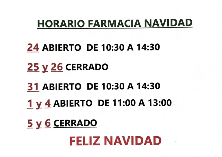 Horario farmacia
